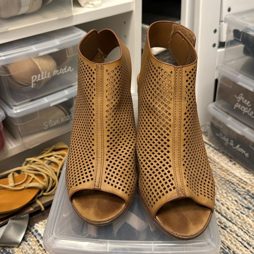 Open Toe Block Heel Bootie - image 1